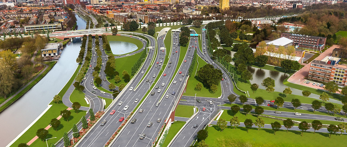 Het fietspad langs het Noord-Willemskanaal wordt verbeterd. Dit is de toekomstige situatie. 