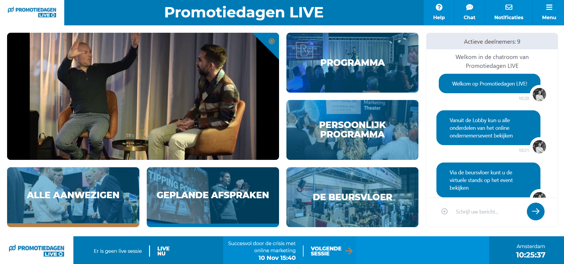 Bezoek hier Promotiedagen LIVE: vandaag voor het eerst volledig online!