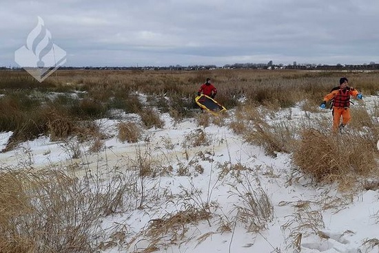 Man zakt door het ijs in de Onlanden