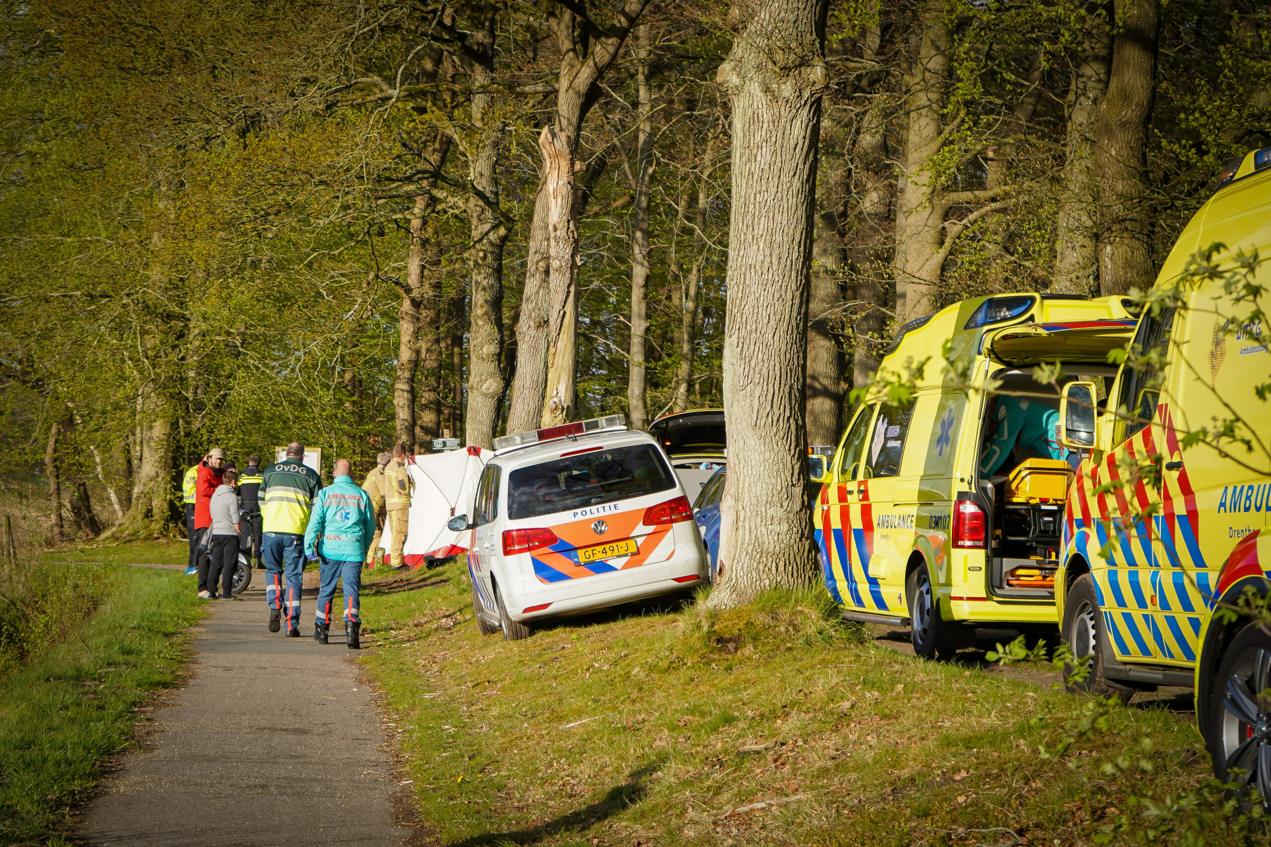 Motorrijder komt om het leven bij ongeluk in natuurgebied Eelde