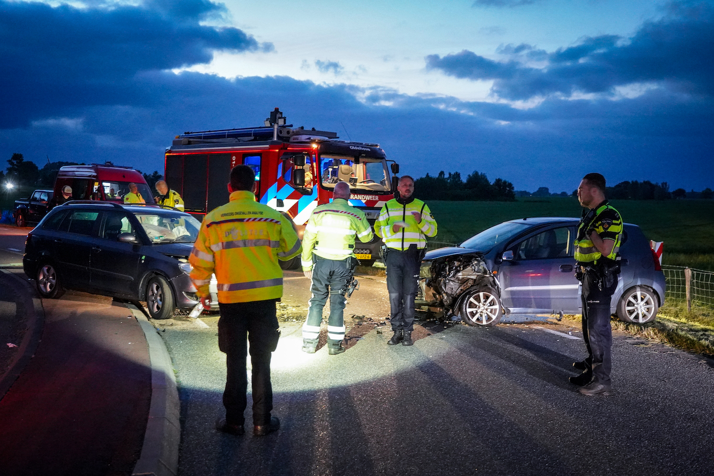 Traumahelikopter naar frontale aanrijding bij Oldehove