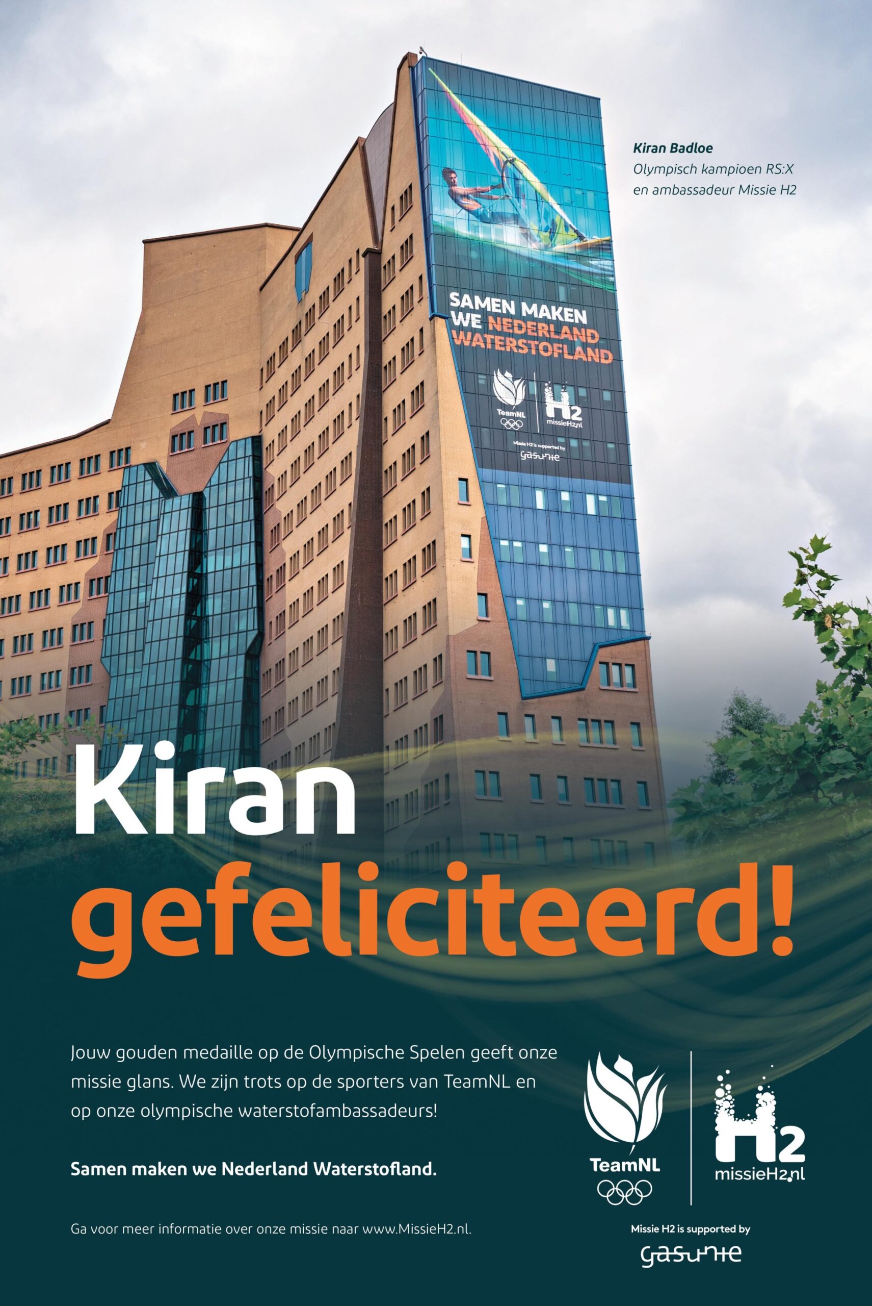 Gasunie speelt handig in op goud voor Kiran Badloe - waterstof krijgt wind in de zeilen