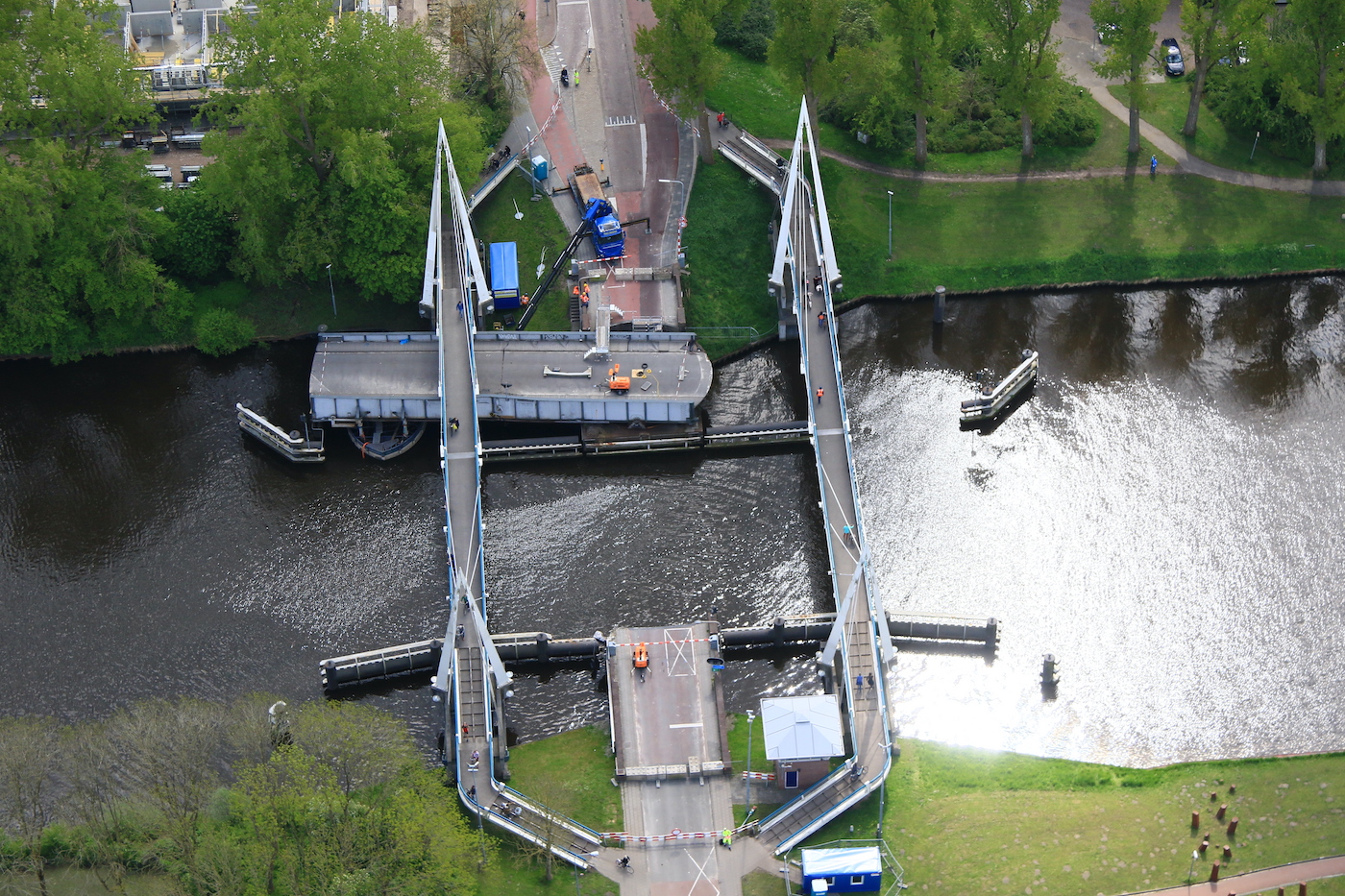 Fiets- en loopbruggen Gerrit Krolbrug twee weekenden dicht