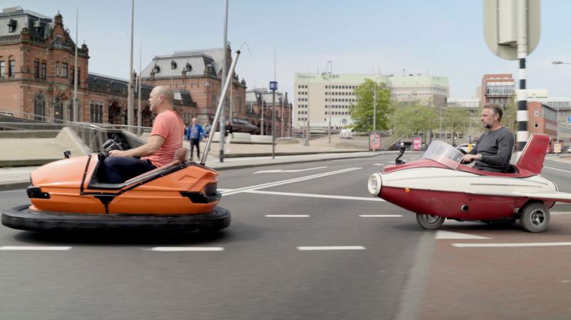 Reizen Waes: Tom Waes sjeest in botsauto door ‘aangenaam, open en relaxed’ Groningen