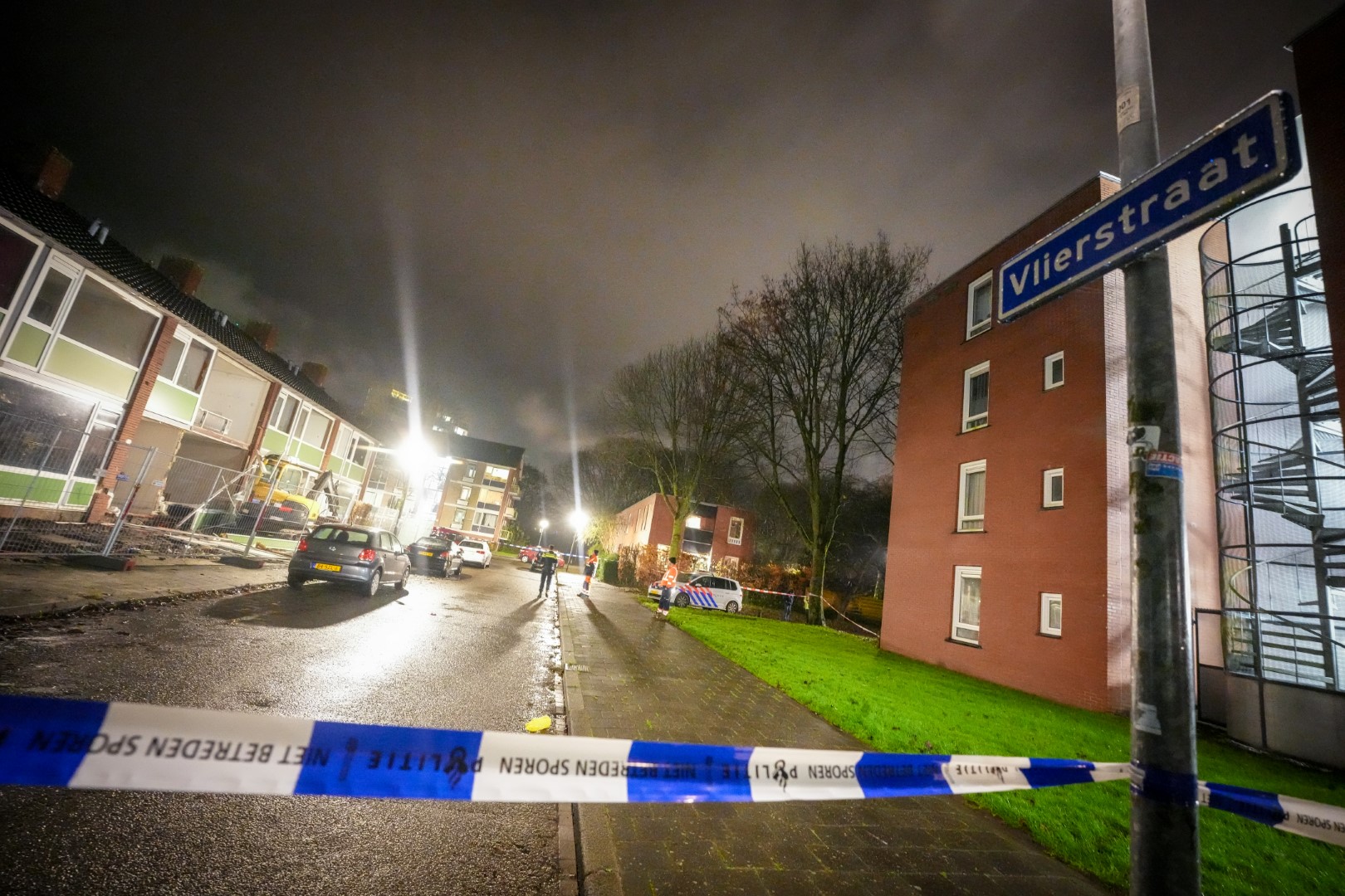Grote explosie in Vlierstraat in Groningen