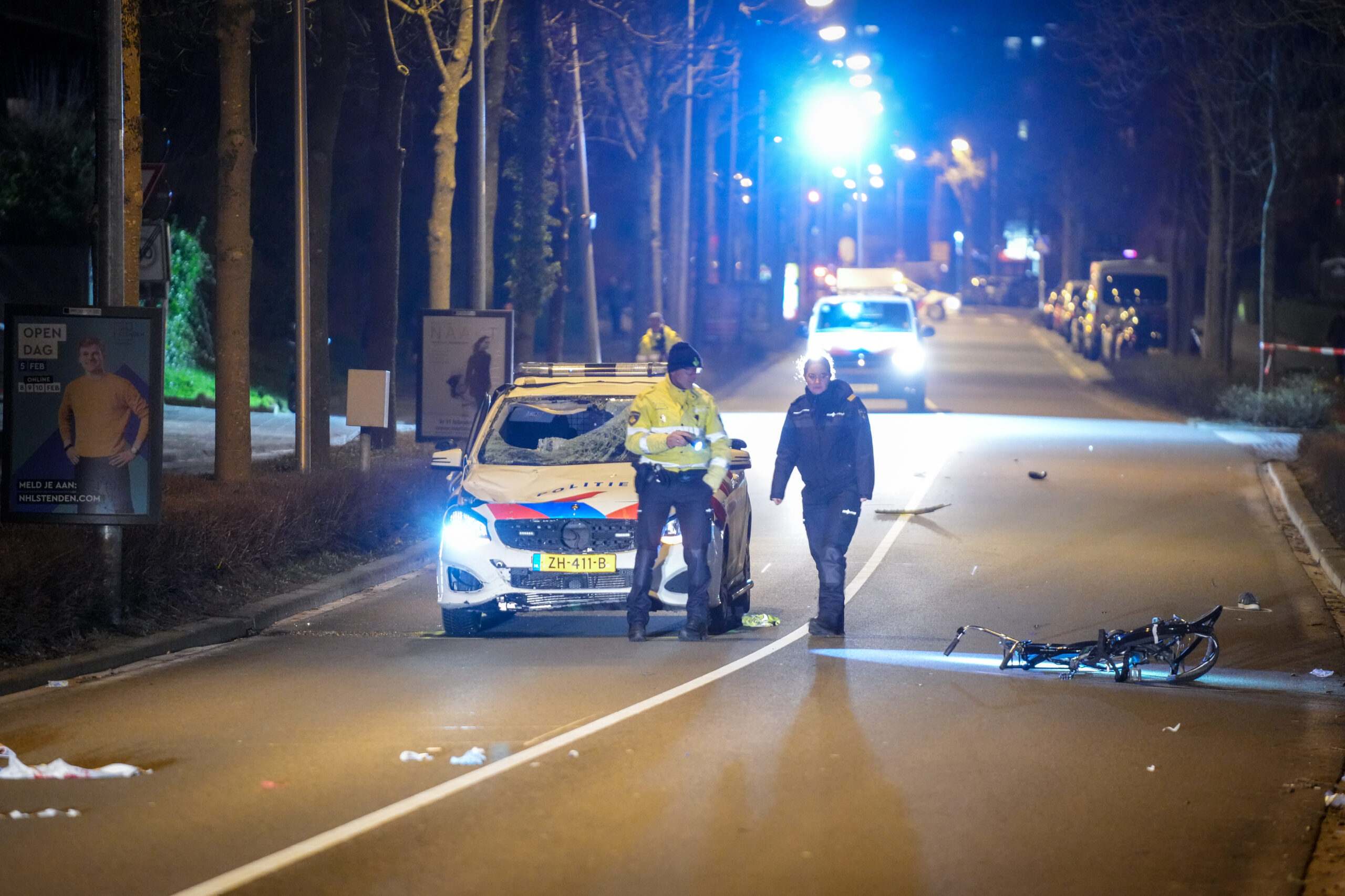 Drie gewonden bij zwaar verkeersongeluk met een politieauto (update)