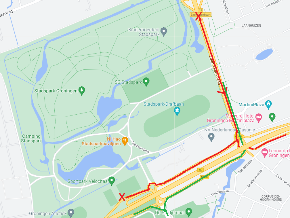 Komende nacht spoedreparatie asfalt op verbindingsweg Ring West richting Drachten