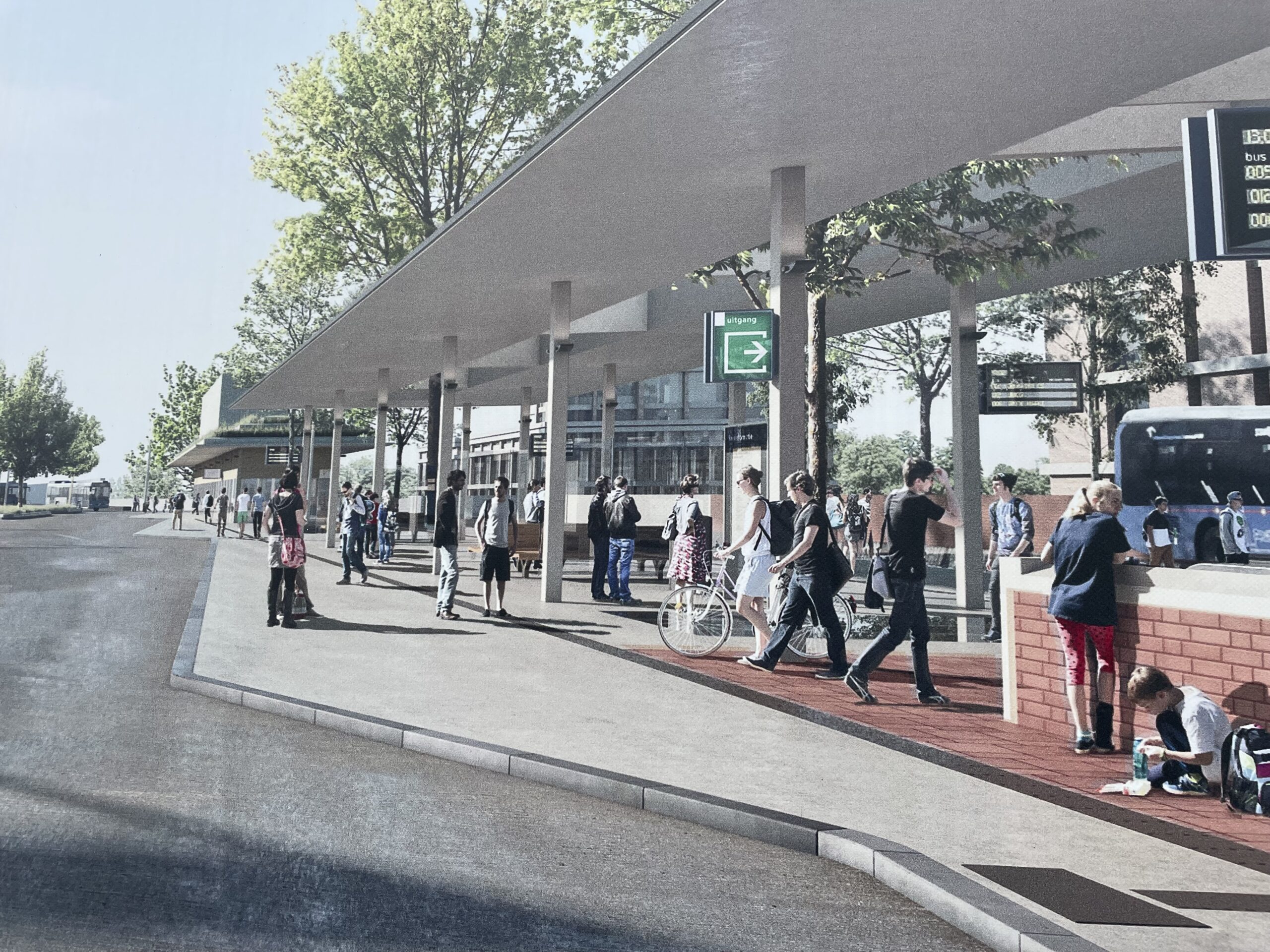 Impressie van het nieuwe busstation
