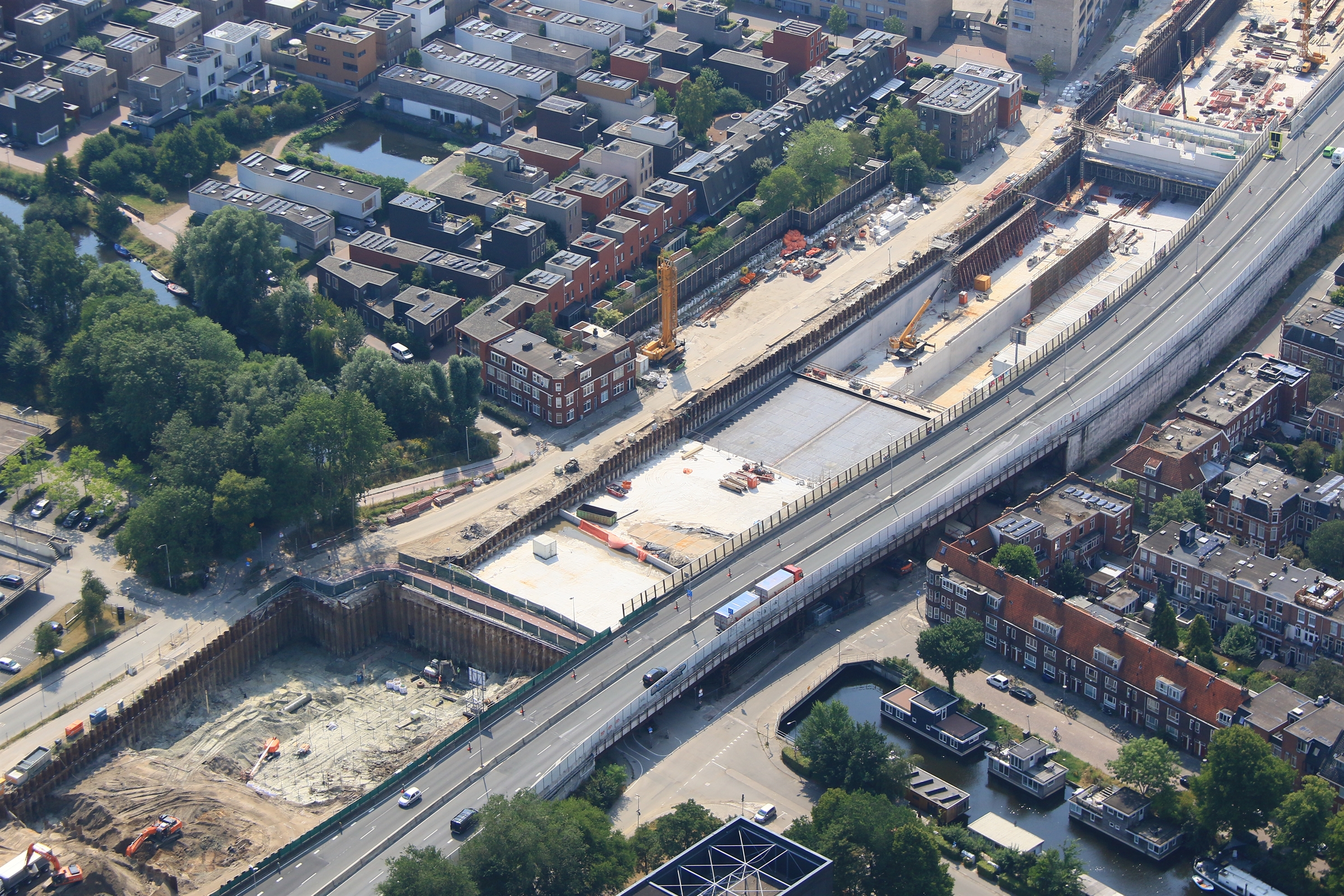 Verdiepte ligging ter hoogte van de H.L. Wichersstraat - Foto: Rijks